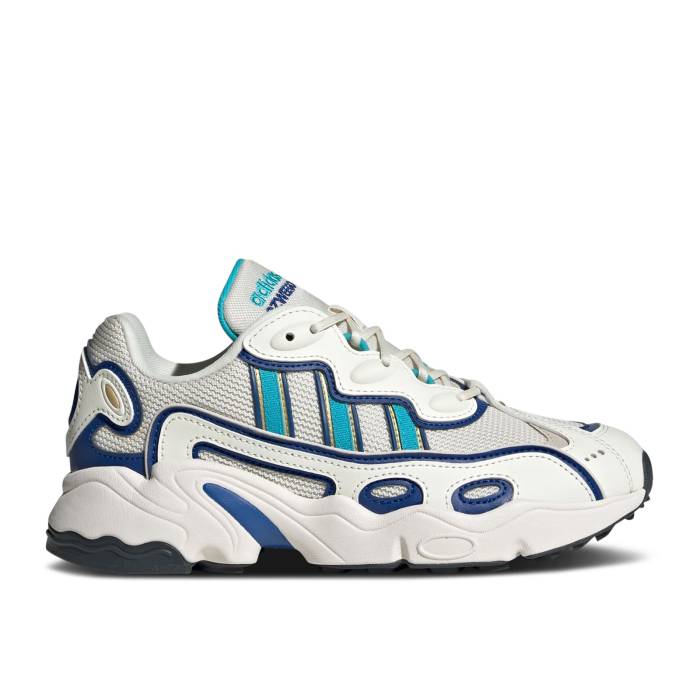 アディダス Adidas 【 Wmns Ozweego Og 'Off White Royal Cyan' Women Off White/Royal Blue/Lucid Cyan 】 白色 ホワイト レディース 白色 ホワイト 青色 ブルー シアン