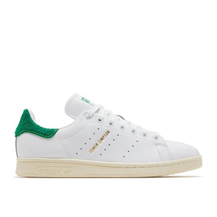 アディダス Adidas 【 The Simpsons X Stan Smith \u0027Homer Simpson\u0027 Men Cloud White/Green/Cream White 】 メンズ 白いこと 白いこと green 緑・緑であること 皮膚軟化剤