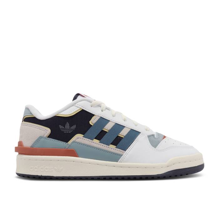 アディダス Adidas 【 Forum Exhibit Low 2.0 \u0027White Almost Blue Magic Grey\u0027 Men Cloud White/Almost Blue/Magic Grey 】 討論会 青み 青色 神通力 メンズ 白いこと 白いこと 青み 青色 神通力 薄墨色 薄墨色