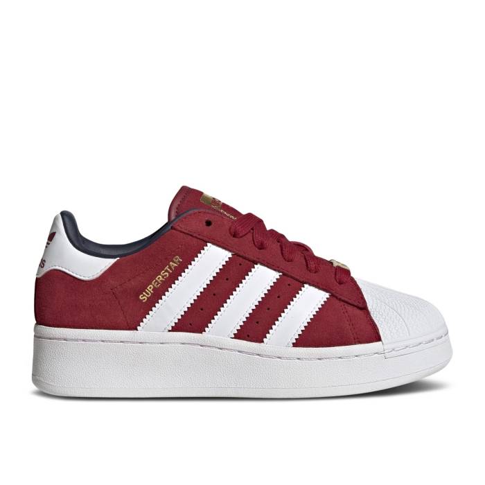 アディダス Adidas 【 Superstar Xlg J 'Collegiate Burgundy' Youth Collegiate Burgundy/Cloud White/Collegiate Navy 】 Superstar スーパースター ジュニア キッズ ワイン色・バーガンディー 白色 ホワイト 紺色 ネイビー