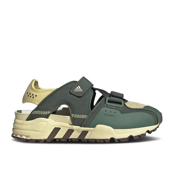 アディダス Adidas 【 Eqt93 Sandal \u0027Plant And Grow\u0027 Men Green Oxide/Brown/Easy Yellow 】 メンズ green 緑・緑であること 赤銅色 赤銅色 yellow 黄味がかった・黄色