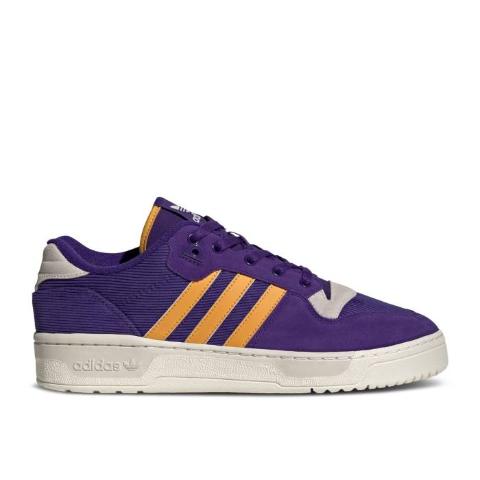 アディダス Adidas 【 Rivalry Low \u0027Collegiate Purple Preloved Yellow\u0027 Men Collegiate Purple/Preloved Yellow/Aluminium 】 Purple 紫・パープル メンズ Purple 紫・パープル yellow 黄味がかった・黄色