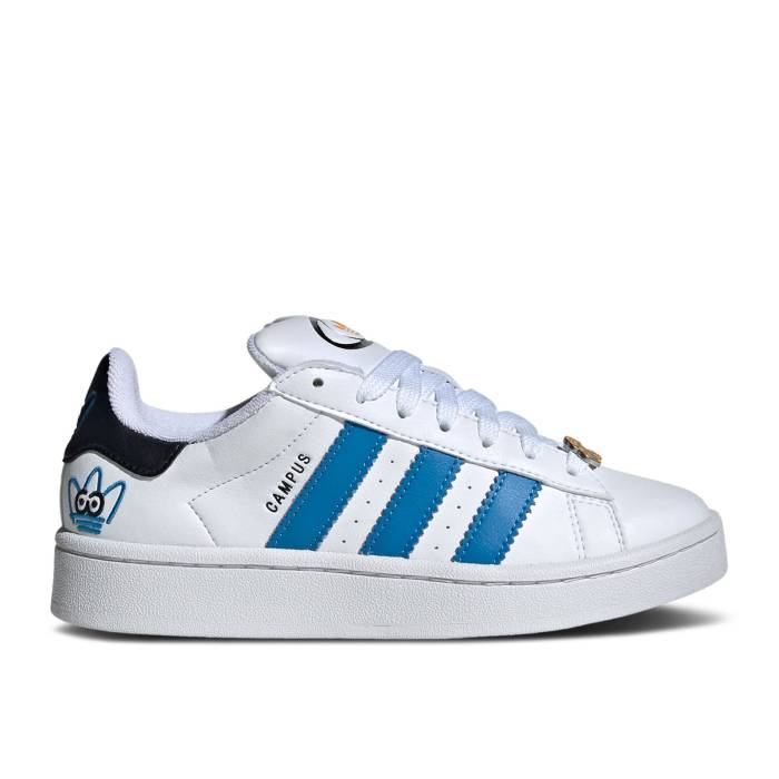 アディダス Adidas 【 James Jarvis X Campus 00S J \u0027Abstract Trefoil\u0027 Youth Cloud White/Bright Blue/Core Black 】 ウィリアム・ジェームズ 校庭 御坊っちゃん キッズ 白いこと 白いこと 青味 青み 中核グループ 黒いこと 黒いこと