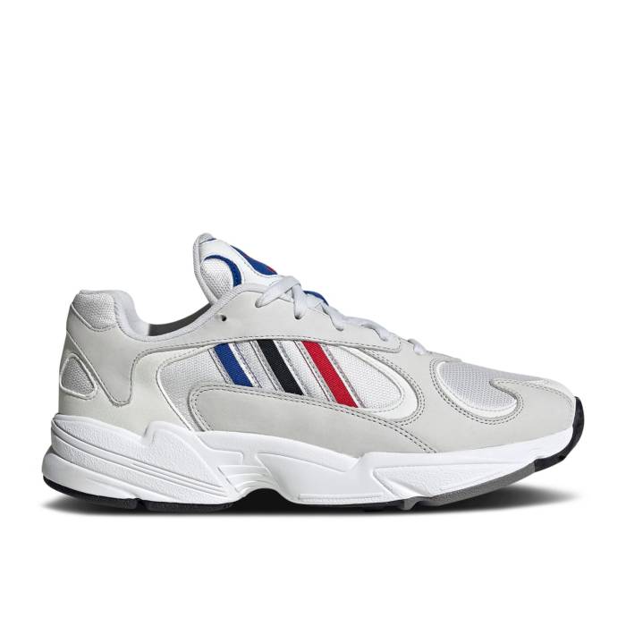 アディダス Adidas 【 Yung-1 'White Red Blue' Men Crystal White/Silver Metallic/Core Black 】 Red 赤・レッド メンズ 白色 ホワイト Silver 銀色・シルバー コア 黒色 ブラック