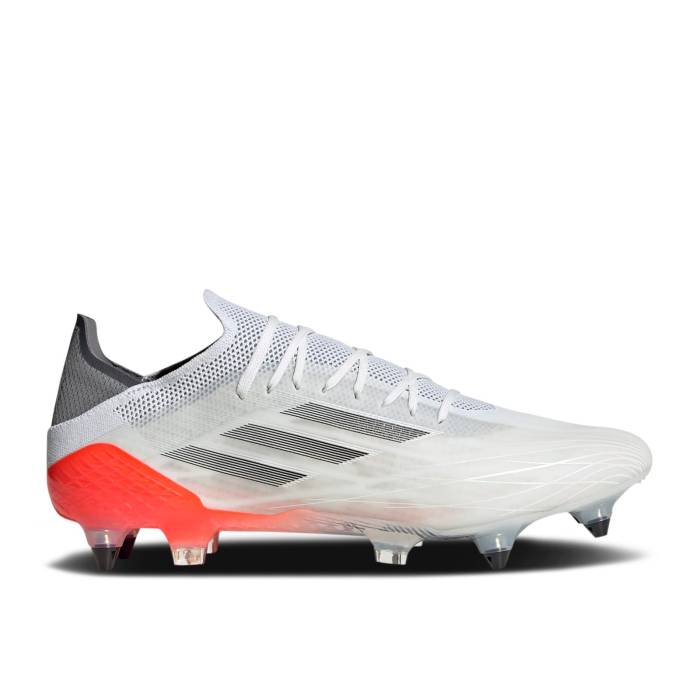アディダス Adidas 【 X Speedflow.1 Sg \u0027White Spark Pack\u0027 Men Cloud White/Iron Metallic/Solar Red 】 メンズ 白いこと 白いこと Red 赤・赤いこと