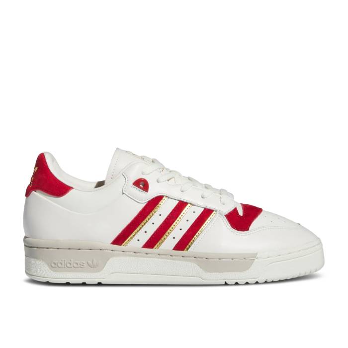 アディダス Adidas 【 Rivalry 86 Low 'Team Power Red Gold' Men Cloud White/Team Power Red/Ivory 】 Power パワー Red 赤・レッド メンズ 白色 ホワイト Team チーム Power パワー Red 赤・レッド アイボリー｜スニケス