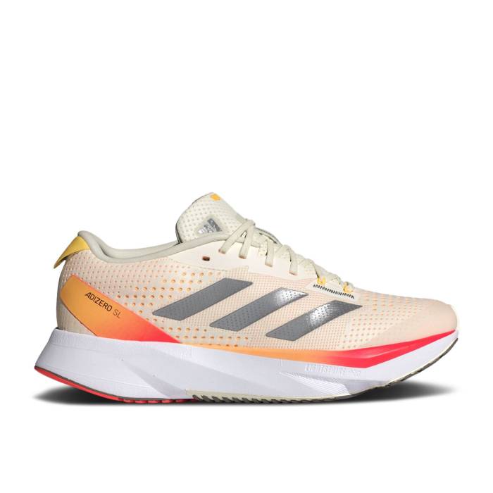 アディダス Adidas 【 Wmns Adizero Sl \u0027Ivory Spark\u0027 Women Ivory/Iron Metallic/Spark 】 アディゼロ レディース 象牙色