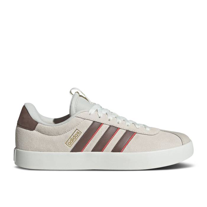 アディダス Adidas 【 Vl Court 3.0 \u0027Off White Earth Strata\u0027 Men Off White/Earth Strata/Gold Metallic 】 厚地の外套 白いこと 白いこと メンズ 白いこと 白いこと ゴールド