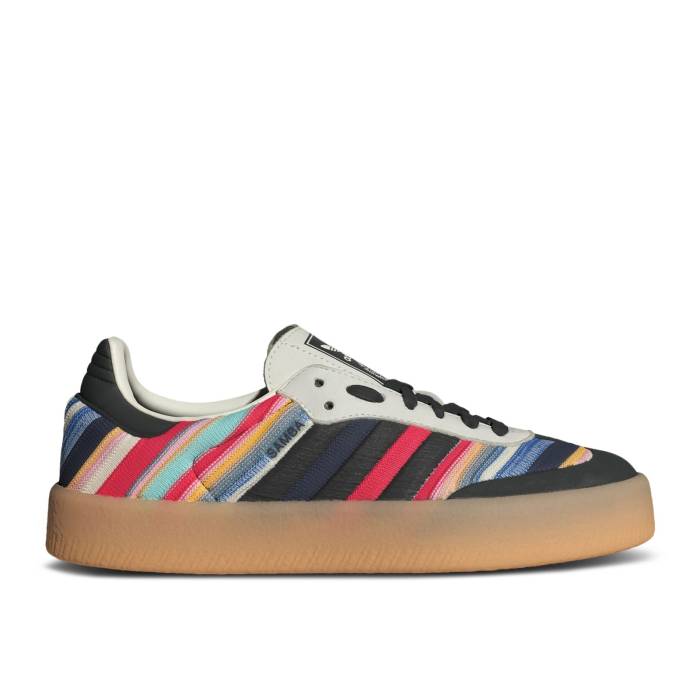 アディダス Adidas 【 Kseniaschnaider X Wmns Sambae \u0027Black Multi-Color Gum\u0027 Women Ivory/Core Black/Ivory 】 レディース 象牙色 中核グループ 黒いこと 黒いこと