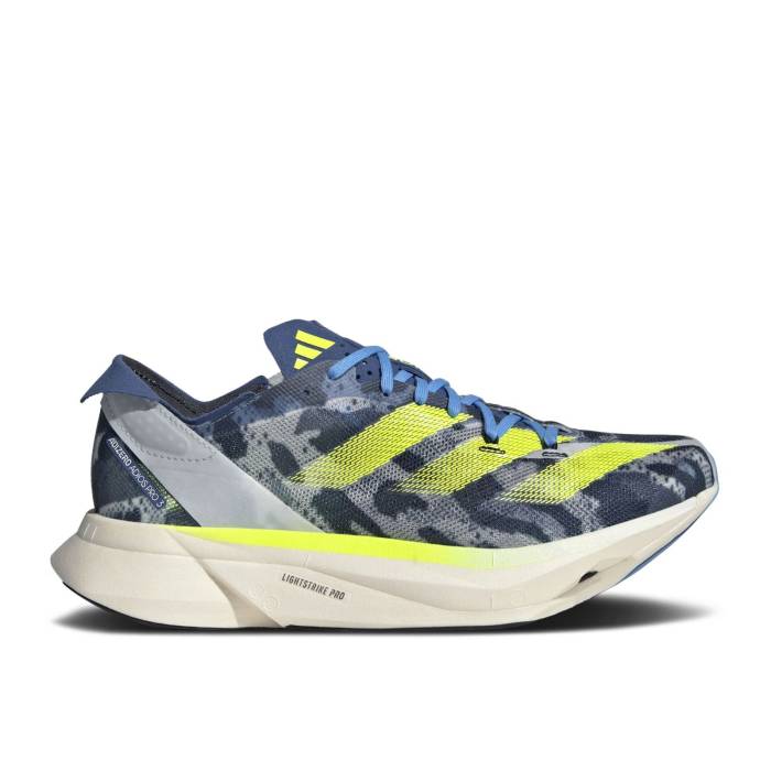 アディダス Adidas 【 Wmns Adizero Adios Pro 3 \u0027Road To Records Pack\u0027 Women Crystal White/Lucid Lemon/Blue Burst 】 アディゼロ アディオス 労働者階級 レディース 白いこと 白いこと 青碧 青碧 はち切れる