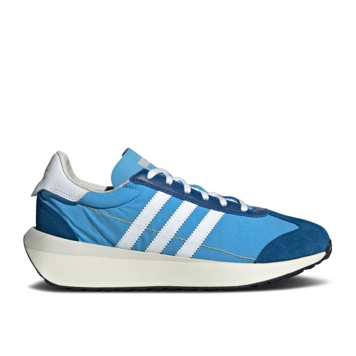 アディダス Adidas 【 Country Xlg \u0027Semi Blue Burst\u0027 Men Semi Blue Burst/Cloud White/Aluminium 】 カントリー 青味 青色 メンズ 青味 青色 張り裂ける 白いこと 白いこと