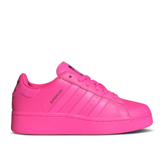 アディダス Adidas 【 Wmns Superstar Xlg \u0027Lucid Pink\u0027 Women Lucid Pink/Lucid Pink/Core Black 】 Superstar はやりっ子 レディース pink さくら色 中核グループ 黒いこと 黒いこと スニーカー-靴