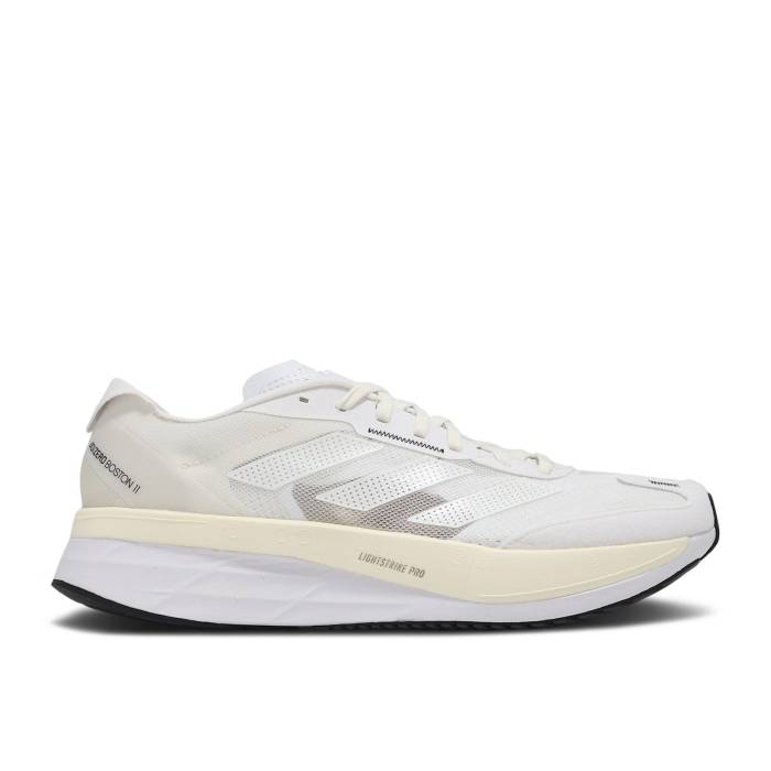 アディダス Adidas 【 Adizero Boston 11 'Non Dyed' Men Non Dyed/Cloud White/Core Black 】 アディゼロ ボストン メンズ 白色 ホワイト コア 黒色 ブラック