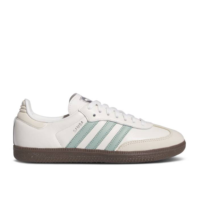 アディダス Adidas 【 Wmns Samba Og \u0027White Hazy Green\u0027 Women Cloud White/Hazy Green/Wonder White 】 サンバ レディース 白いこと 白いこと green 緑・緑であること