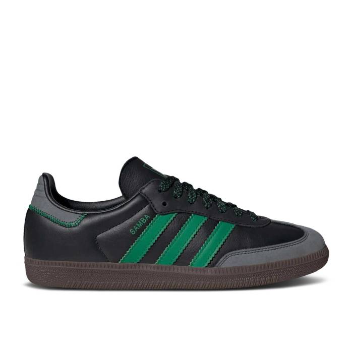 アディダス Adidas 【 Wmns Samba Og \u0027Black Green\u0027 Women Core Black/Green/Grey Six 】 サンバ レディース 中核グループ 黒いこと 黒いこと green 緑・緑であること 薄墨色 薄墨色