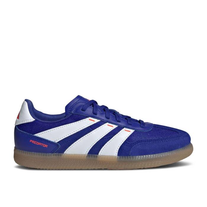 アディダス Adidas 【 Predator 24 League Low Freestyle C \u0027Advancement Pack\u0027 Youth Lucid Blue/Cloud White/Solar Red 】 プレデター 無償性表現スタイル 御坊っちゃん キッズ 青味 青色 白いこと 白いこと Red 赤・赤いこと スニーカー-靴