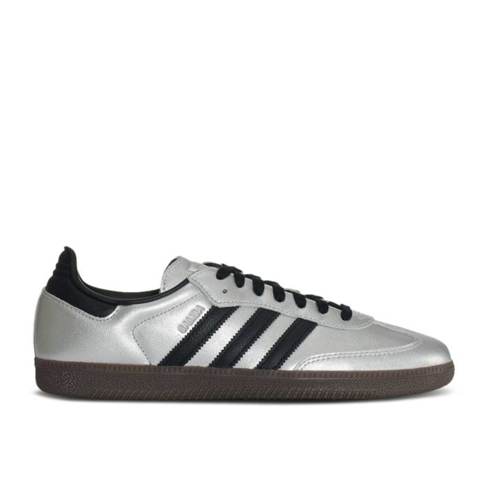 アディダス Adidas 【 Wmns Samba \u0027Silver Metallic Black Gum\u0027 Women Silver Metallic/Core Black/Gum 】 サンバ 黒いこと 黒いこと レディース Silver しろがね色・しろがね色 中核グループ 黒いこと 黒いこと
