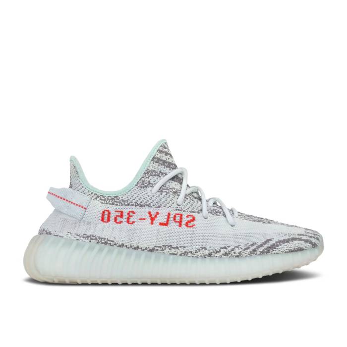 アディダス Adidas 【 Yeezy Boost 350 V2 \u0027Blue Tint\u0027 2021 Men Blue Tint/Grey Three/High Resolution Red 】 ブースト メンズ 青味 青み 薄墨色 薄墨色 ご機嫌 Red 赤・赤いこと