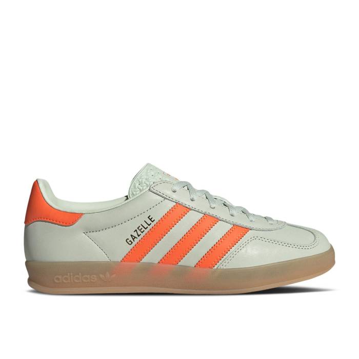 アディダス Adidas 【 Wmns Gazelle Indoor \u0027Linen Green Solar Orange\u0027 Women Linen Green/Solar Orange/Gum 】 ガゼル green 緑・緑であること レディース green 緑・緑であること orange 橙・オレンジ色
