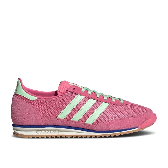 アディダス Adidas 【 Wmns Sl72 Og \u0027Pink Fusion Green Spark\u0027 Women Pink Fusion/Semi Green Spark/Lucid Blue 】 Fusion 核融合反応 green 緑・緑であること レディース pink サクラ色 Fusion 核融合反応 green 緑・緑であること 青碧