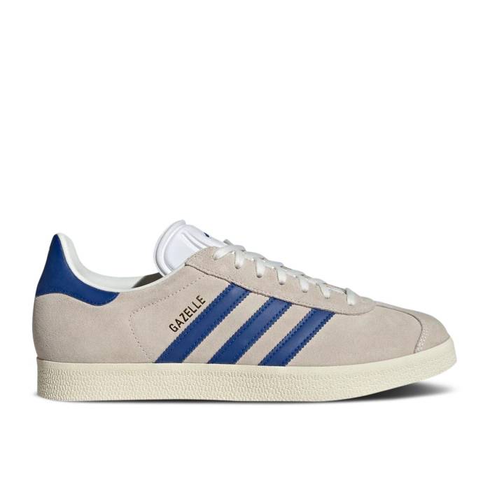 アディダス Adidas 【 Manchester United X Gazelle \u0027Away Kit\u0027 Men Off White/Royal Blue/Cream White 】 ユナイテッド ガゼル メンズ 白いこと 白いこと 青み 青色 皮膚軟化剤