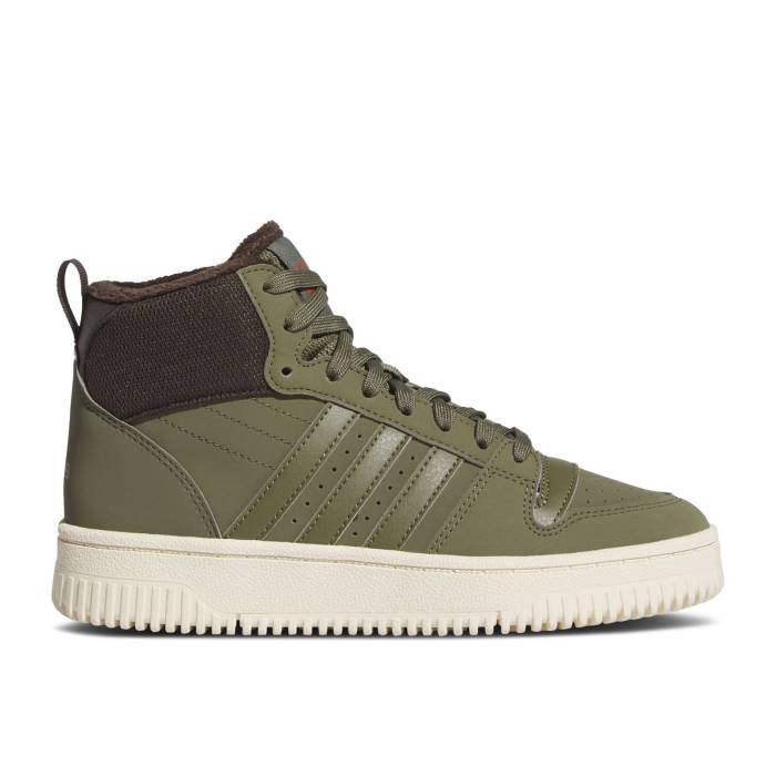アディダス Adidas 【 Turnaround Mid J 'Olive Strata' Youth Olive Strata/Dark Brown/Cream White 】 ミッド ジュニア キッズ olive オリーブ 茶色 ブラウン クリーム 白色 ホワイト|スニケス