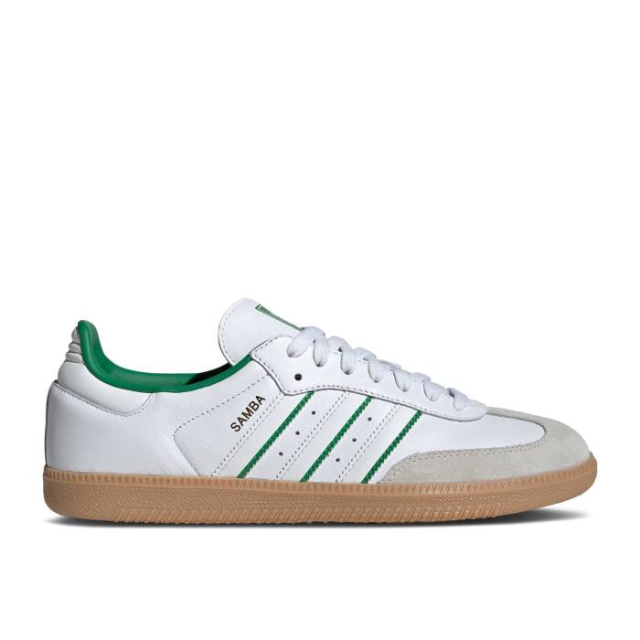 アディダス Adidas 【 Samba Og \u0027Cloud White Green\u0027 Men Cloud White/Crystal White/Green 】 サンバ 白いこと 白いこと メンズ 白いこと 白いこと green 緑・緑であること