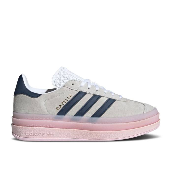アディダス Adidas 【 Wmns Gazelle Bold White Clear Pink Indigo Women Cloud White/Clear Pink/Night Indigo 】 ガゼル pink ピンク レディース 白色 ホワイト pink ピンク ナイト 藍色・インディゴ