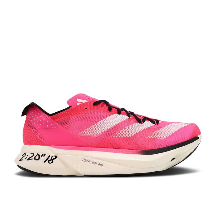 アディダス Adidas 【 Adizero Adios Pro 3 'Lucid Pink' Men Lucid Pink/Cloud White/Core Black 】 アディゼロ アディオス プロ メンズ pink ピンク 白色 ホワイト コア 黒色 ブラック