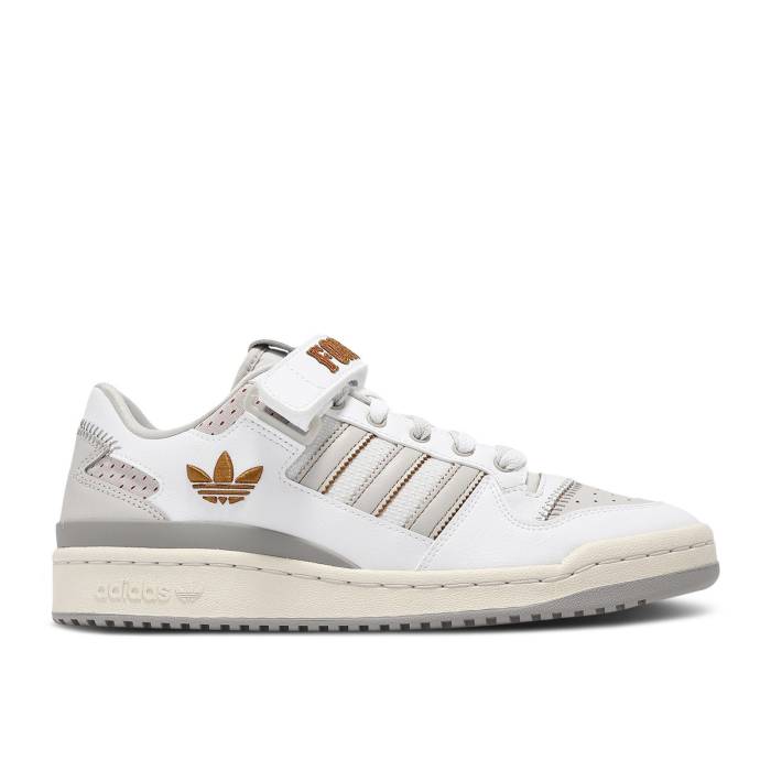 アディダス Adidas 【 Forum Low 'White Grey Embroidered' Men Cloud White/Grey One/Mesa 】 フォーラム 灰色 グレー メンズ 白色 ホワイト 灰色 グレー