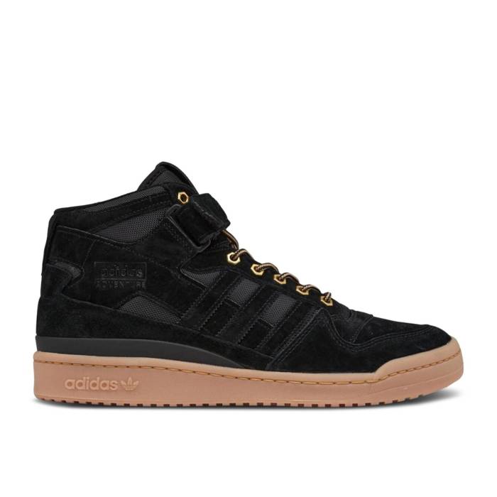アディダス Adidas 【 Forum Mid 'Adventure Pack - Black Gum' Men Core Black/Core Black/Gum 3 】 フォーラム ミッド 黒色 ブラック メンズ コア 黒色 ブラック