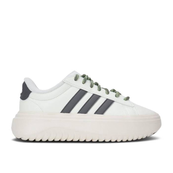 アディダス Adidas 【 Wmns Grand Court Platform \u0027Ivory Black\u0027 Women 】 地びた 厚地の外套 レディース