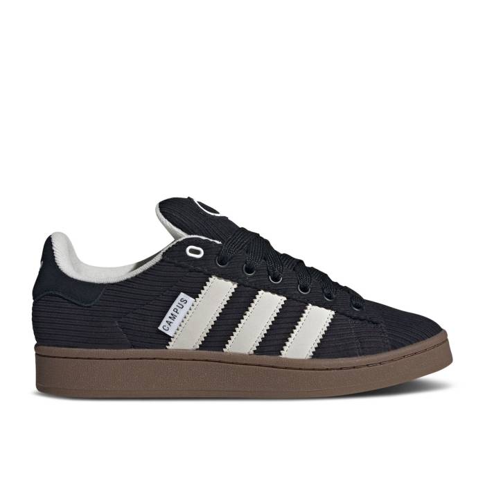 アディダス Adidas 【 Campus 00S \u0027Black Gum Corduroy\u0027 Men Core Black/Crystal White/Gum 】 校庭 メンズ 中核グループ 黒いこと 黒いこと 白いこと 白いこと