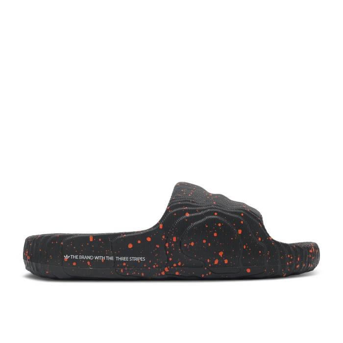 アディダス Adidas 【 Adilette 22 Slide \u0027Black Orange Speckled\u0027 Men Core Black/Orange/Crystal White 】 アディレッタ Slide サンダル orange 橙・オレンジ色 メンズ 中核グループ 黒いこと 黒いこと orange 橙・オレンジ色 白いこと 白いこと