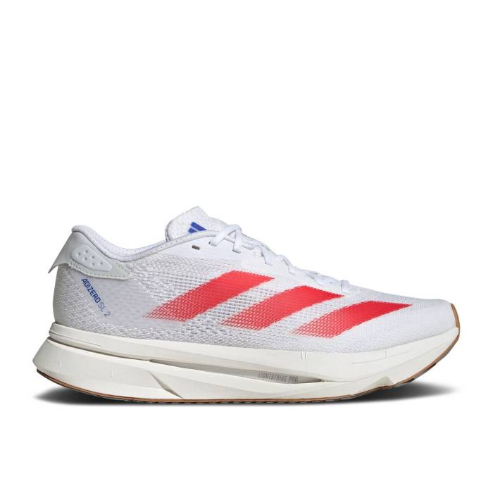アディダス Adidas 【 Wmns Adizero Sl2 'White Pure Ruby' Women Cloud White/Pure Ruby/Royal Blue 】 アディゼロ ピュア レディース 白色 ホワイト ピュア 青色 ブルー