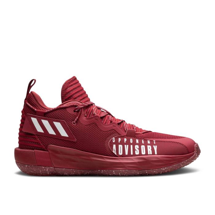 アディダス Adidas 【 Dame 7 Extply \u0027Opponent Advisory - Team College Burgundy\u0027 Men Team College Burgundy/Footwear White/Team College Burgundy 】 Team 野球クラブ 単科大学 メンズ Team 野球クラブ 単科大学 ブドウ酒色・バーガンディー スニーカー-メンズ靴-靴