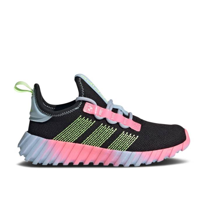 アディダス Adidas 【 Kaptir Flow K Black Yellow Clear Sky Youth Core Black/Hi-Res Yellow/Clear Sky 】 フローレス yellow 黄色・イエロー ジュニア キッズ コア 黒色 ブラック yellow 黄色・イエロー スカイ
