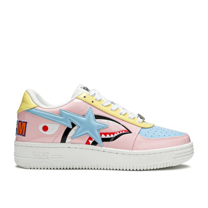 ベイプ Bape 【 Sta Low M1 'Shark Face - Pink' Men Pale Pink/Multi-Color 】 メンズ pink ピンク