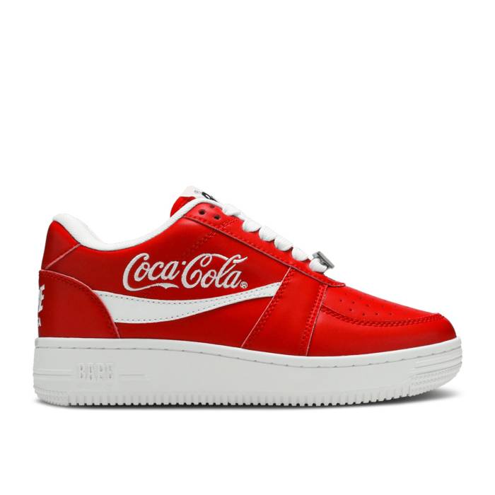 ベイプ Bape 【 Coca-Cola X Sta Low Red Men Red/White 】 メンズ Red 赤・レッド 白色 ホワイト
