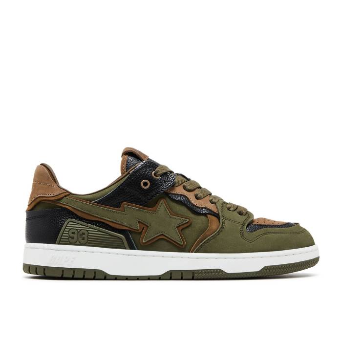 ベイプ Bape 【 Sk8 Sta #6 \u0027Olive Drab\u0027 Men Olive Drab 】 メンズ olive オリーブ