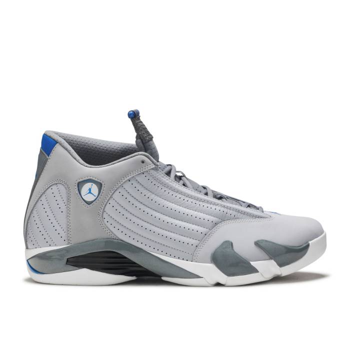 ナイキ エアジョーダン Air Jordan 【 Jordan 14 Retro 'Wolf Grey' Men Wolf Grey/Sport Blue/Cool Grey/White 】 レトロ メンズ 灰色 グレー 青色 ブルー クール 白色 ホワイト|スニケス