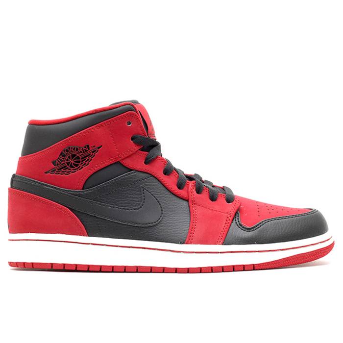 ナイキ エアジョーダン Air Jordan 【 Jordan 1 Mid \u0027Gym Red Black\u0027 Men Black/Black/Gym Red 】 ミッド Red 赤・赤いこと メンズ 黒いこと 黒いこと Red 赤・赤いこと