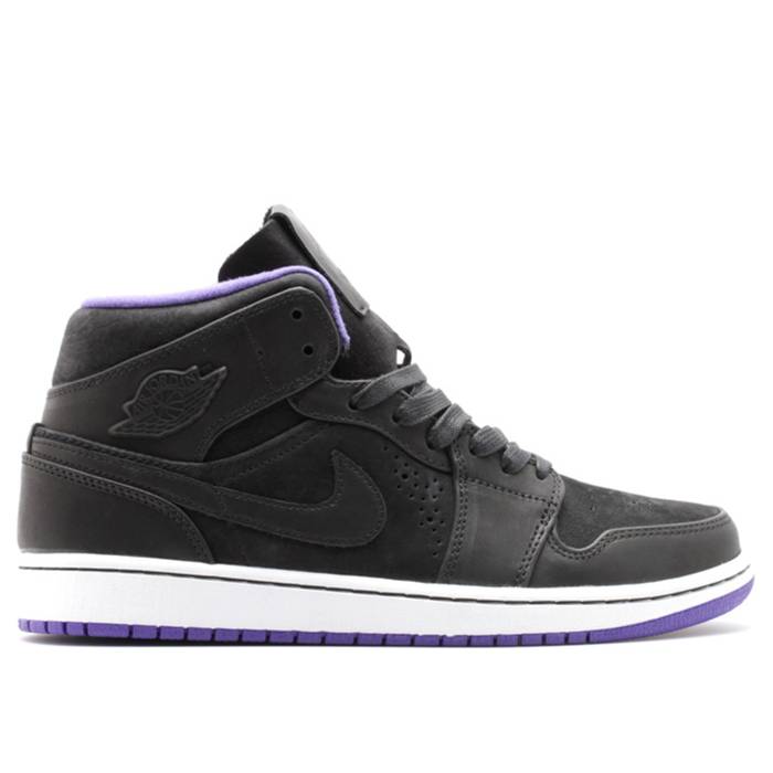 ナイキ エアジョーダン Air Jordan 【 Jordan 1 Mid \u0027Nouveau\u0027 Men Black/Black-Dark Concord-White 】 ミッド メンズ 黒いこと 黒いこと