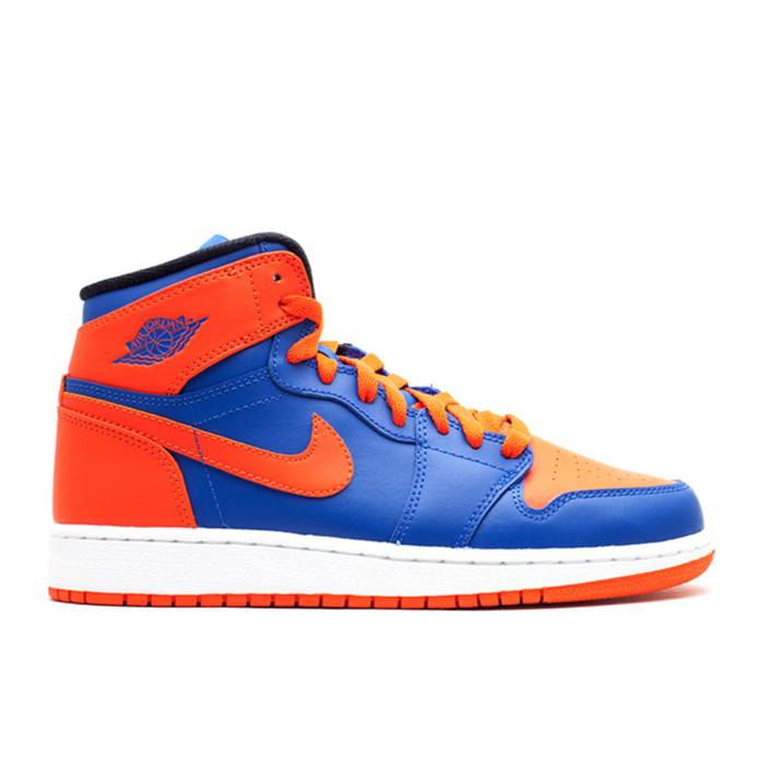 ナイキ エアジョーダン Air Jordan 【 Jordan 1 High Og Gs 'Knicks' Youth Game Royal/Team Orange-Gm Ryl 】 ハイ ジュニア キッズ Game ゲーム Team チーム|スニケス