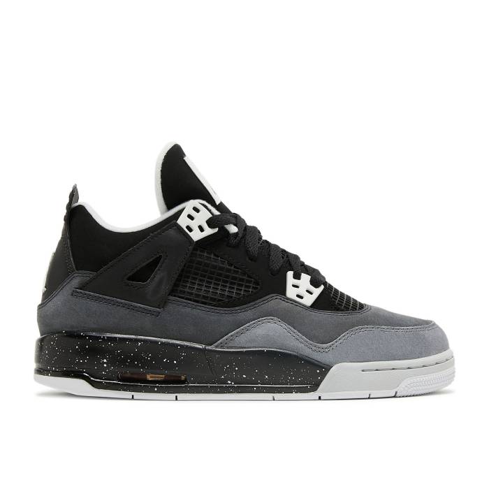 ナイキ エアジョーダン Air Jordan 【 Jordan 4 Retro Gs 'Fear' 2013 Youth Black/White/Cool Grey/Pure Platinum 】 レトロ ジュニア キッズ 黒色 ブラック 白色 ホワイト クール 灰色 グレー ピュア Platinum プラチ|スニケス