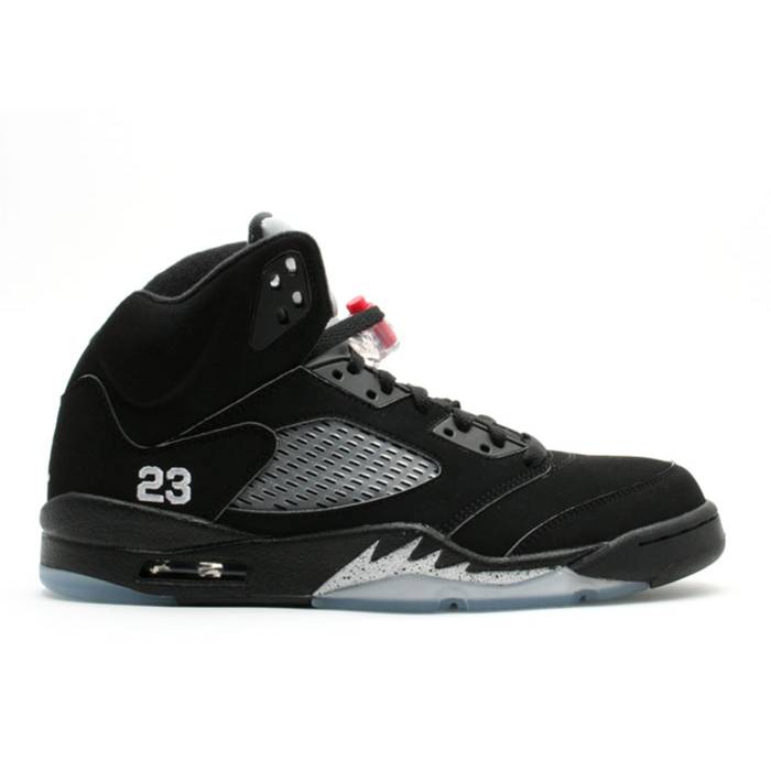 ナイキ エアジョーダン Air Jordan 【 Jordan 5 Retro \u0027Metallic\u0027 2007 Men Black/Metallic Silver-Fire Red 】 レトロ メンズ 黒いこと 黒いこと Red 赤・赤いこと