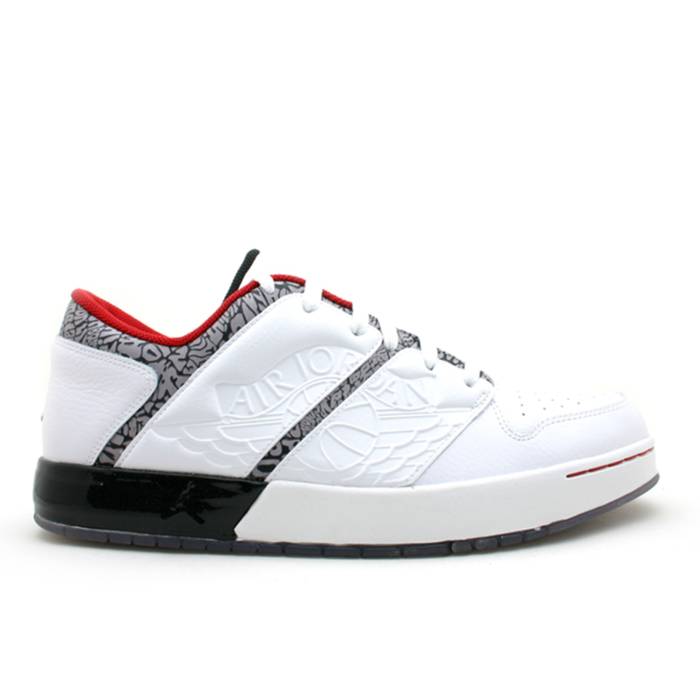 ナイキ エアジョーダン Air Jordan 【 Jordan Nu Retro 1 Low Men White/Varsity Red-Cement Grey-Black 】 レトロ メンズ 白いこと 白いこと