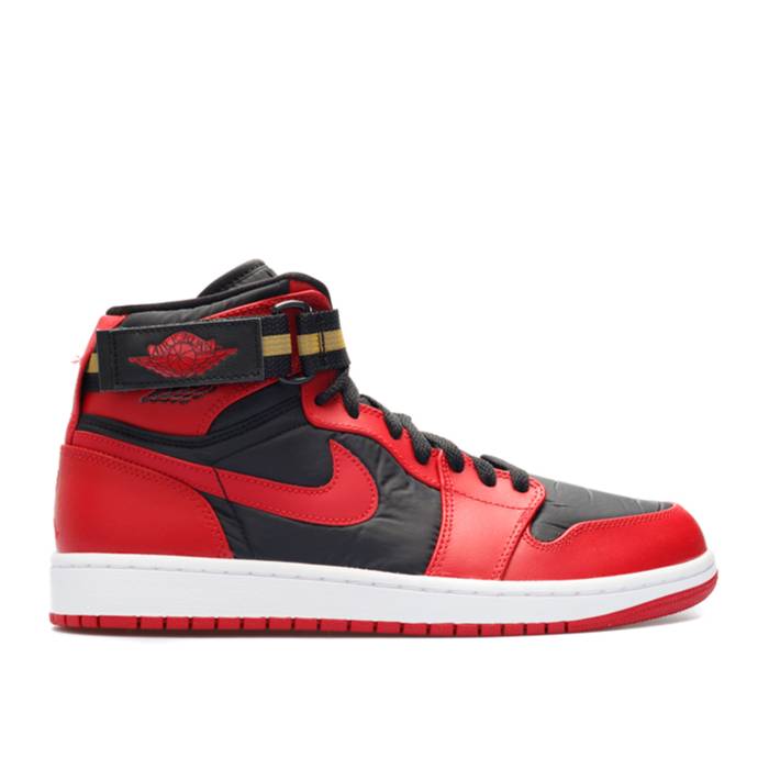 ナイキ エアジョーダン Air Jordan 【 Jordan 1 High Strap \u0027Black Gym Red\u0027 Men Black/Gym Red-White 】 御機嫌 同盟罷工さあ美 メンズ 黒いこと 黒いこと