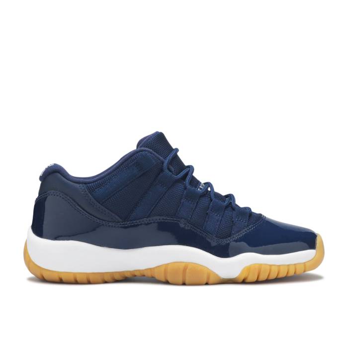 ナイキ　エアジョーダン Air Jordan 【 Jordan 11 Retro Low Gs 'Navy Gum' Youth Midnight Navy/White-Gum Light Brown 】 レトロ ジュニア キッズ 紺色 ネイビー 茶色 ブラウン｜スニケス