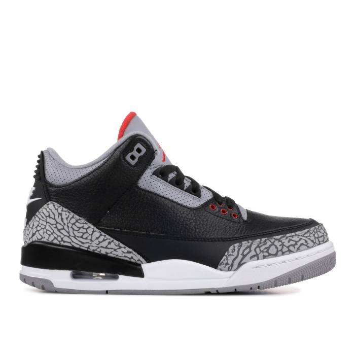 ナイキ エアジョーダン Air Jordan 【 Jordan 3 Retro Og \u0027Black Cement\u0027 2018 Men Black/Cement Grey-White-Fire Red 】 レトロ メンズ 黒いこと 黒いこと 薄墨色・シメント Red 赤・赤いこと メンズ靴-スニーカー-靴